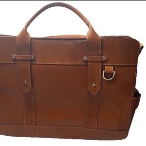 Vintage Franklin Covey Full Grain Leather Briefcase Laptop Bag